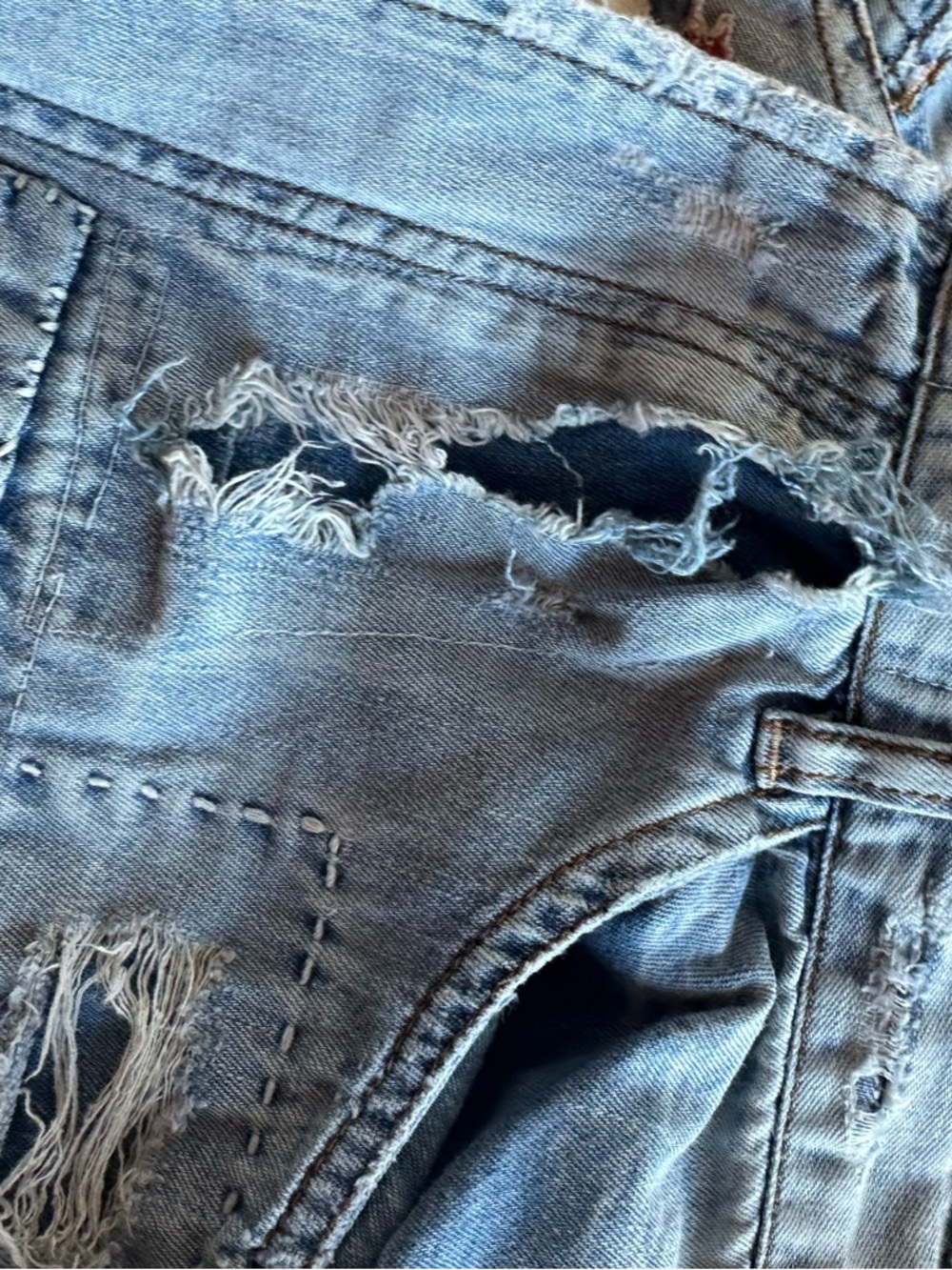 Magnolia Pearl Light Blue Embroidered Patchwork Jeans - Picture 7 of 7